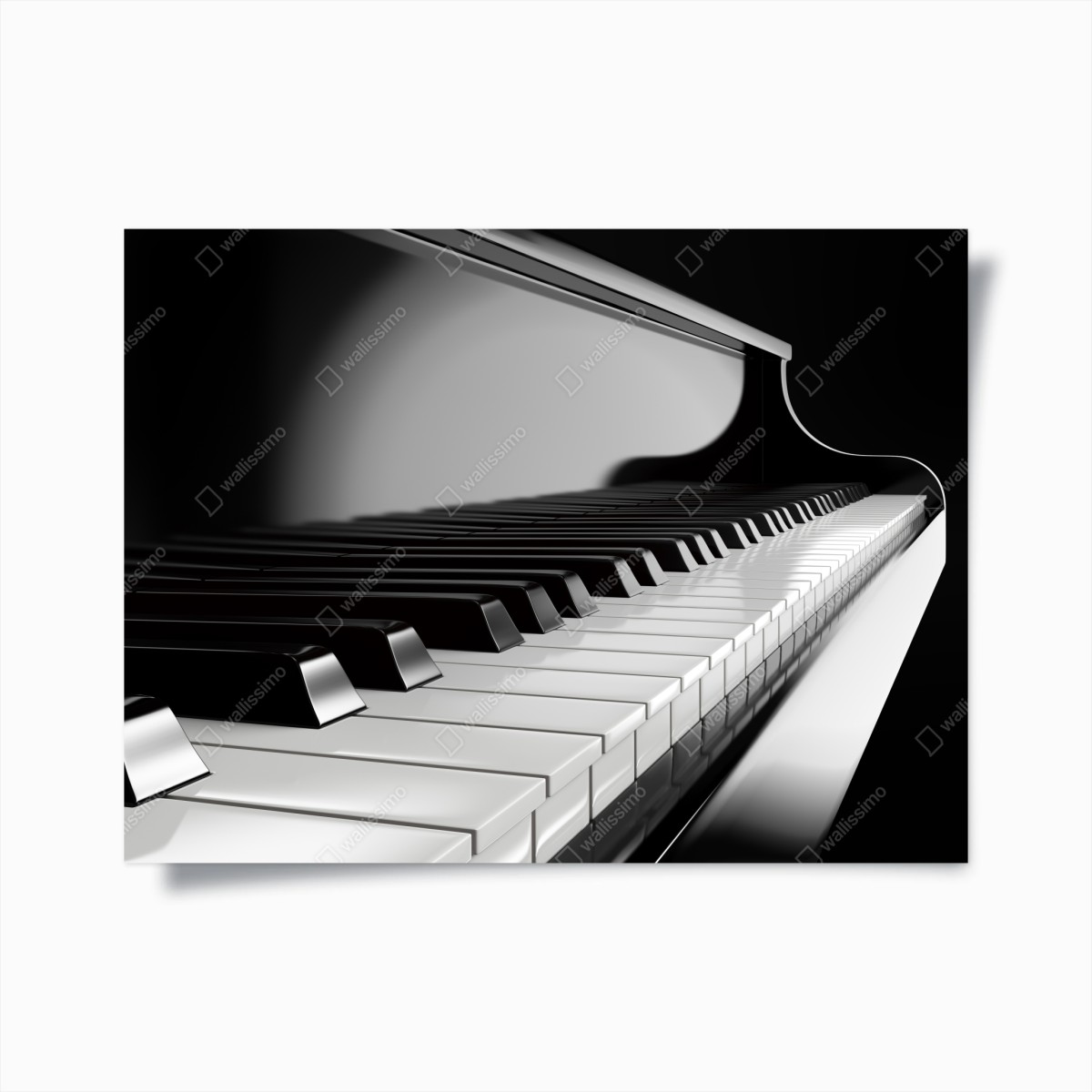 Poster elegante schwarzweiß klaviertasten – Pixers®