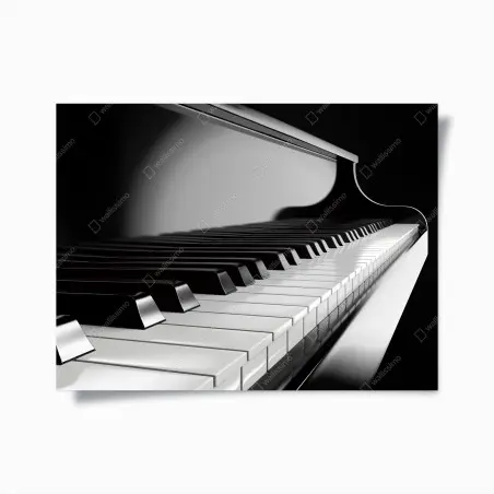 Poster elegante schwarzweiß klaviertasten – Pixers®