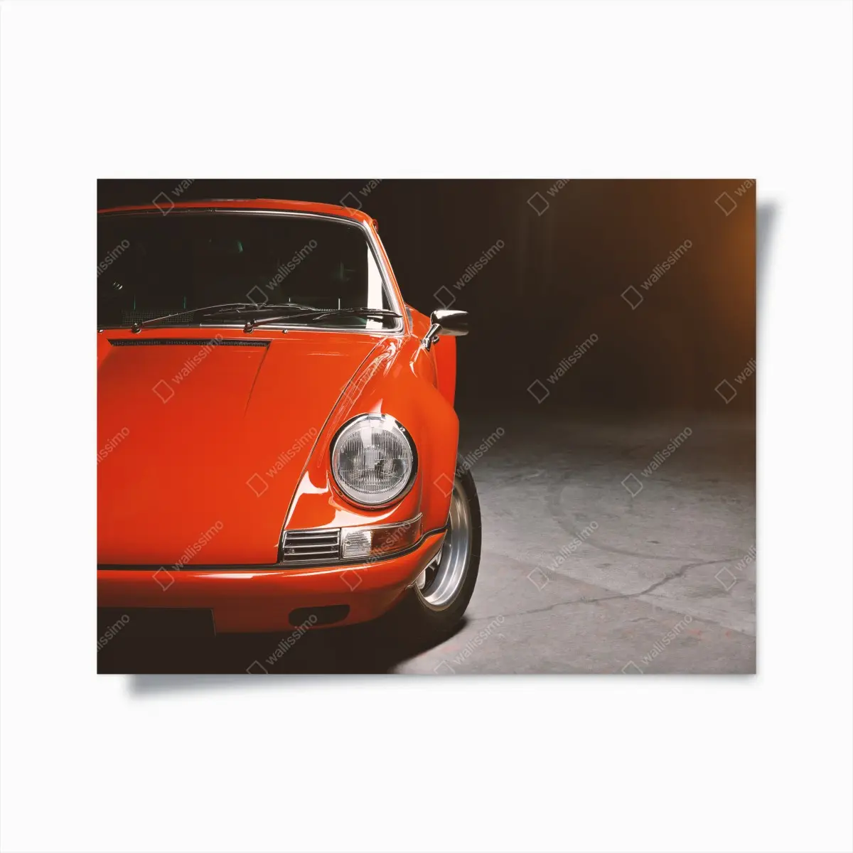 Poster roter oldtimer sportwagen nahaufnahme – Pixers®