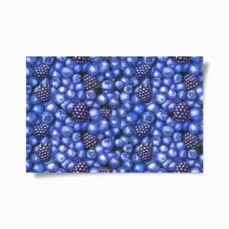 Poster aquarellmuster mit blaubeeren und brombeeren – Pixers®