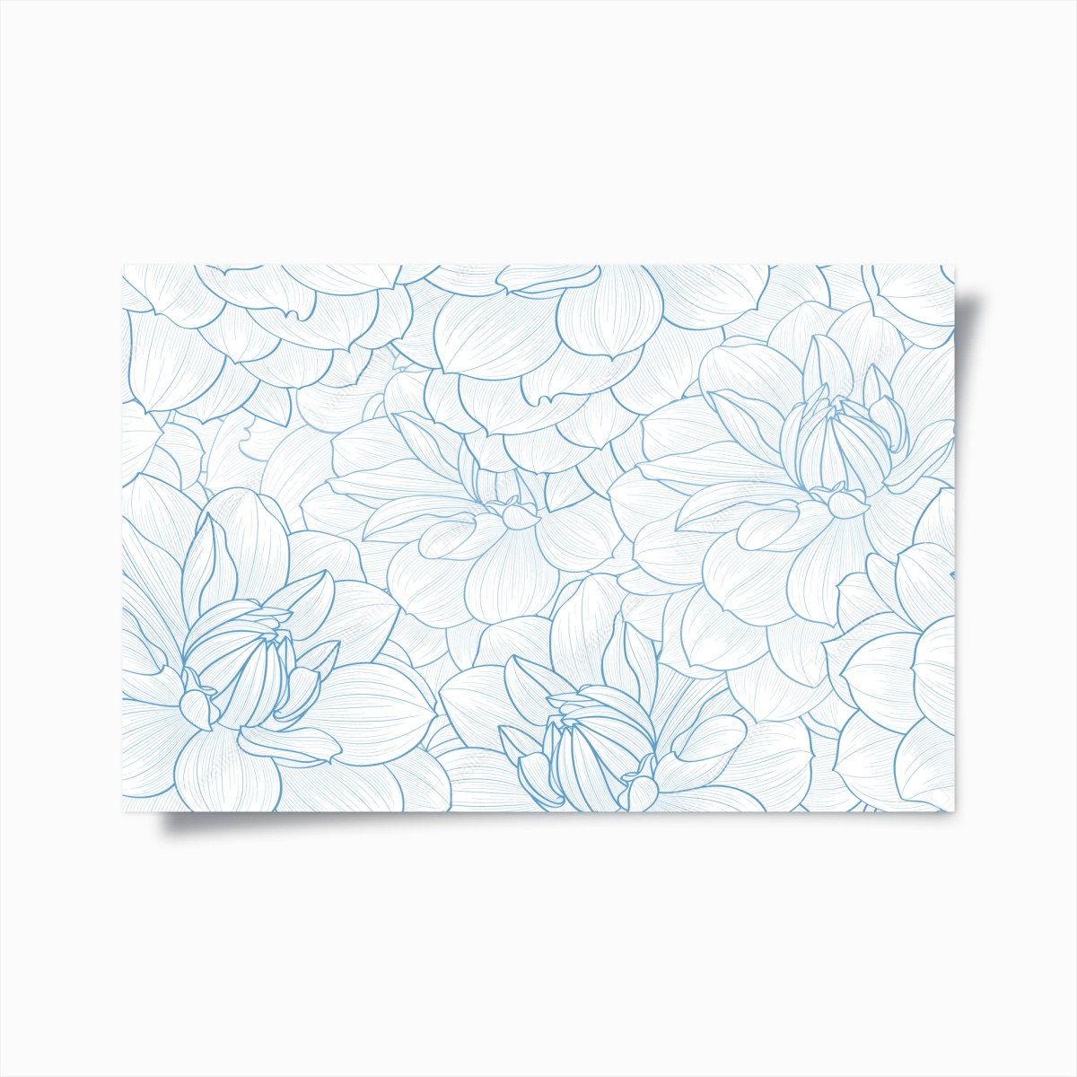 Poster zartes blaues blumenmuster – Pixers®