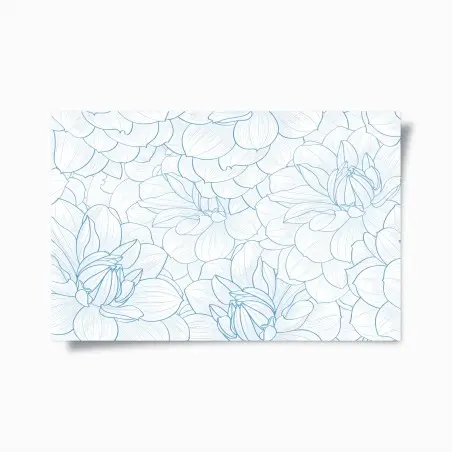 Poster zartes blaues blumenmuster – Pixers®