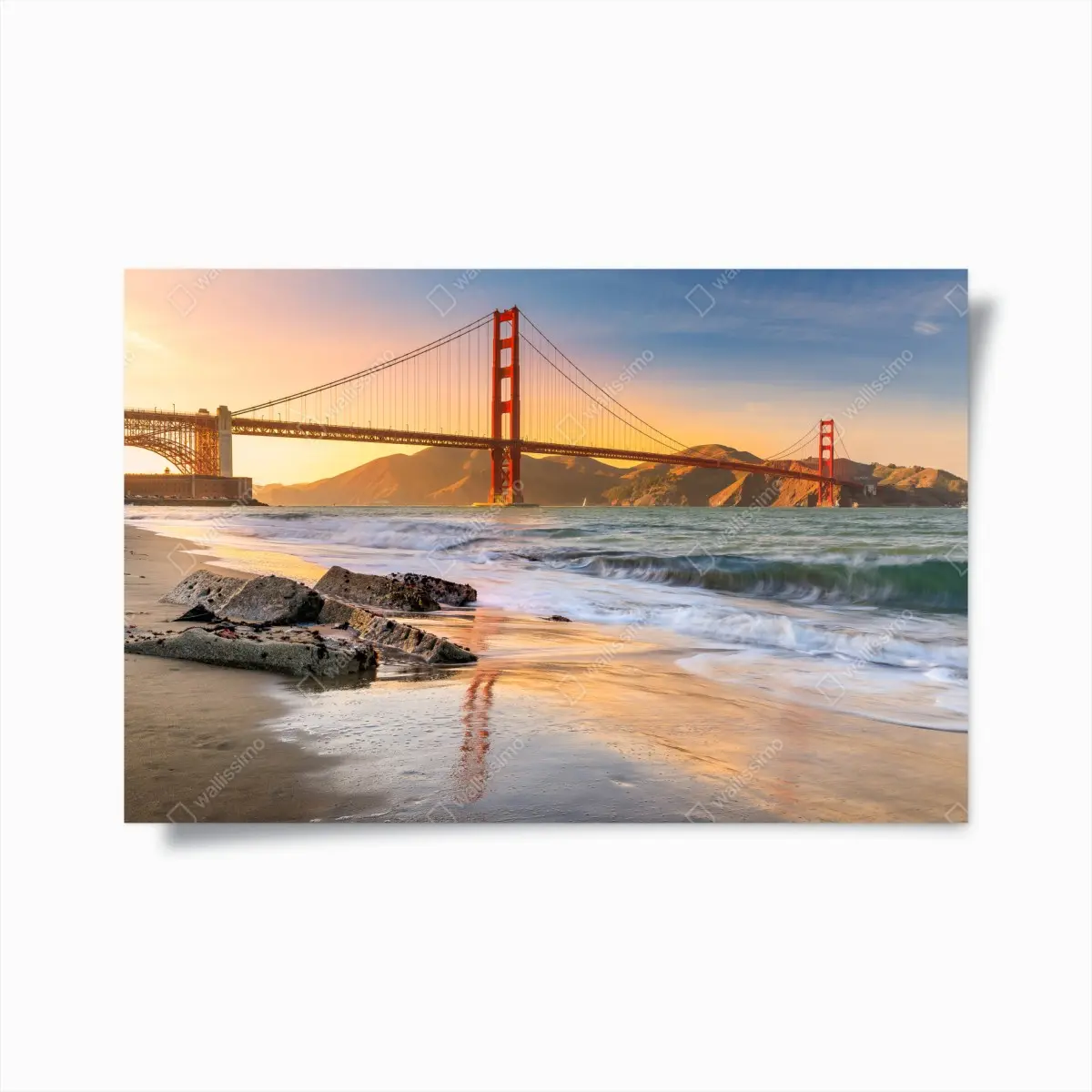 Poster sonnenuntergang an der Golden Gate Bridge – Pixers®