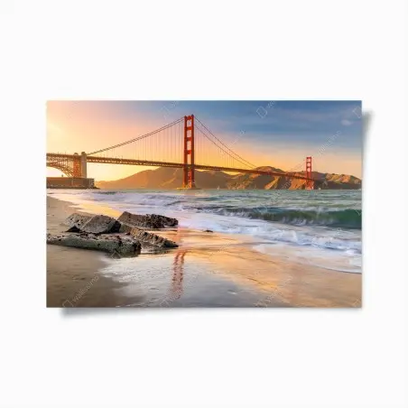 Poster sonnenuntergang an der Golden Gate Bridge – Pixers®