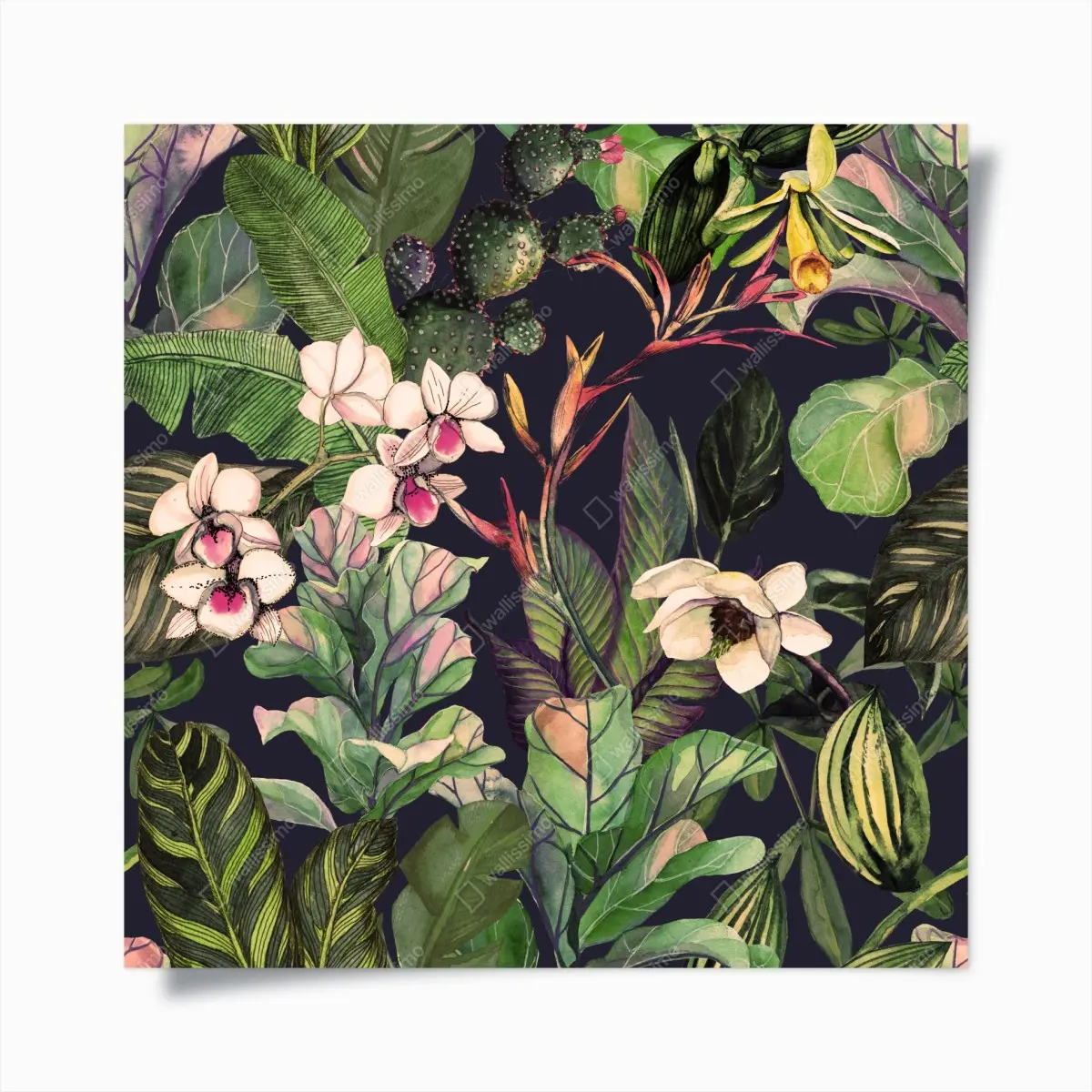 Poster tropisches aquarell botanikmuster – Pixers®