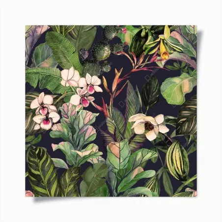 Poster tropisches aquarell botanikmuster – Pixers®