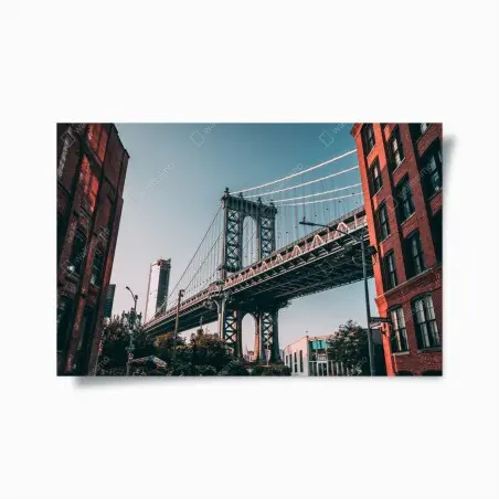Poster Manhattan brücke in urbaner perspektive – Pixers®
