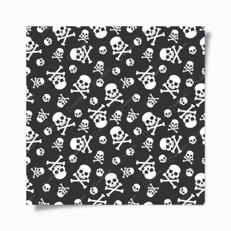 Poster weißes totenkopf muster auf grauem hintergrund – Pixers®