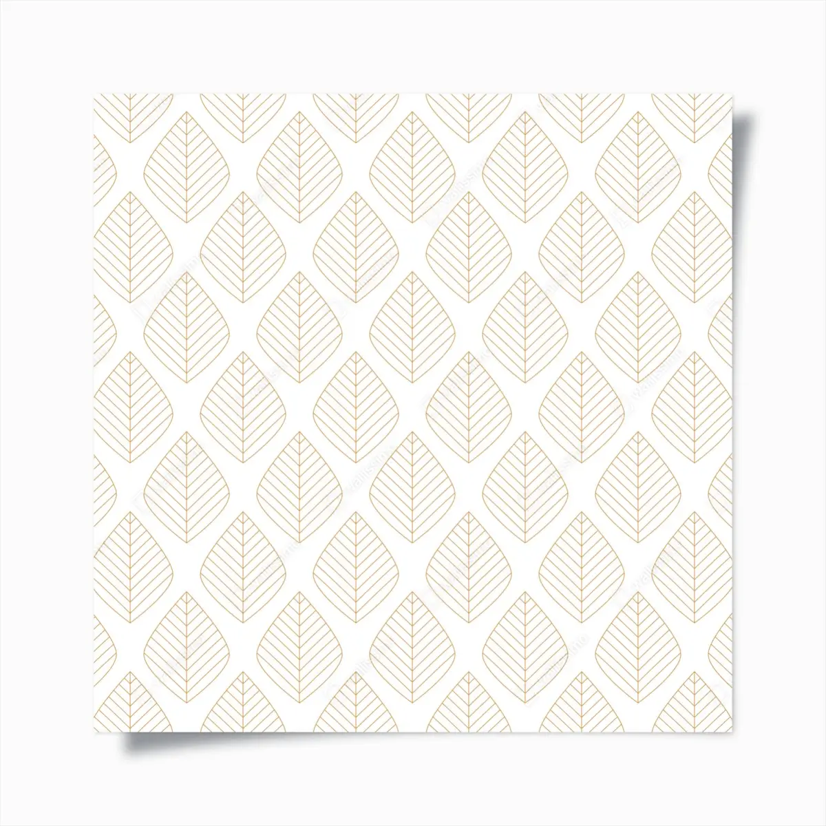 Poster elegantes goldenes geometrisches blattmuster – Pixers®
