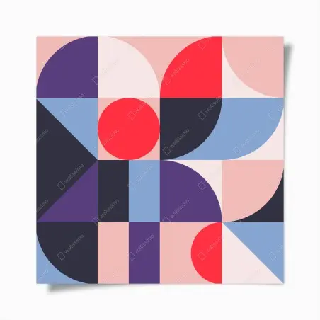 Poster geometrische pastellkomposition – Pixers®