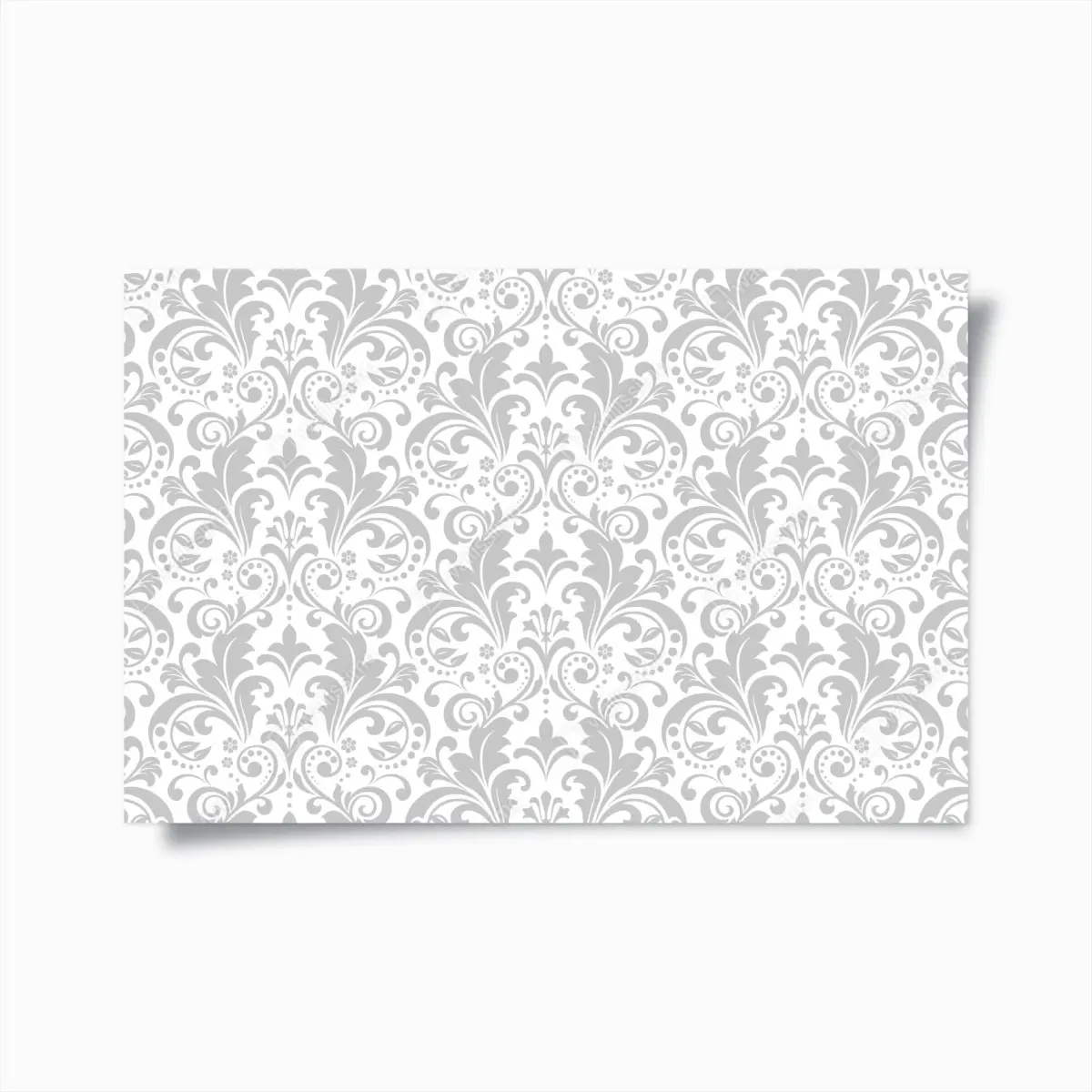 Poster elegantes graues damastmuster – Pixers®
