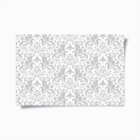 Poster elegantes graues damastmuster – Pixers®