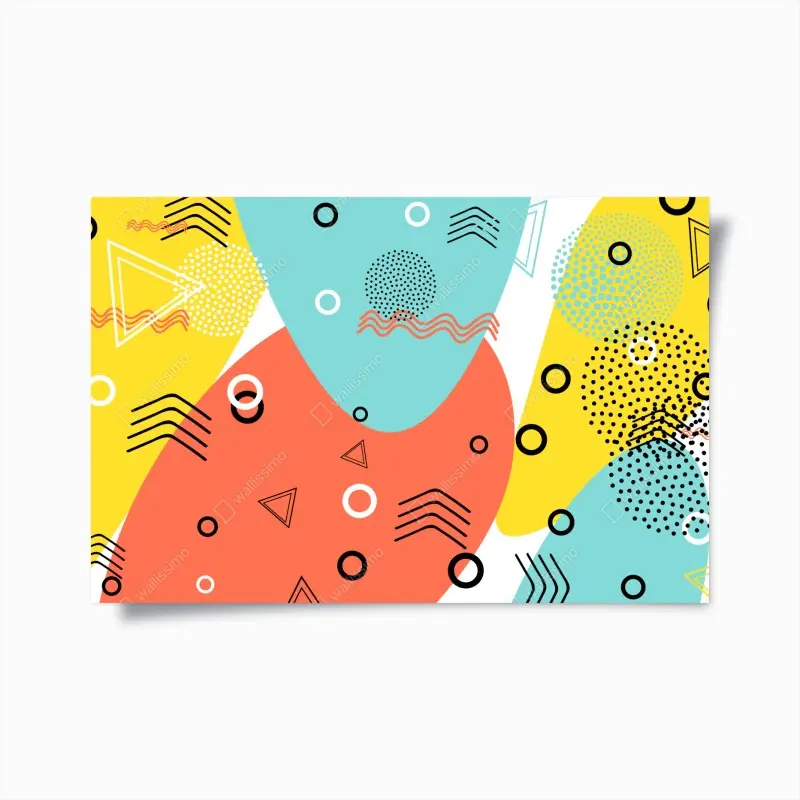 Poster farbenfrohes geometrisches muster