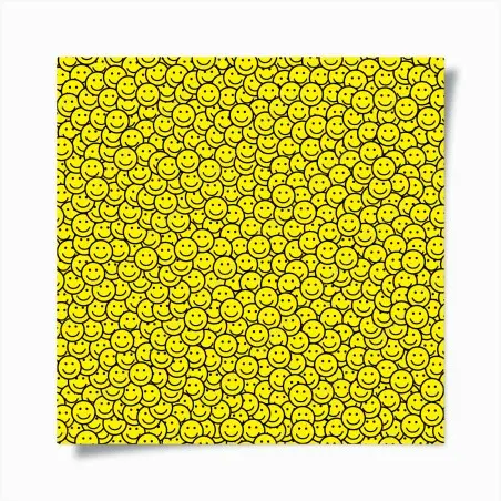 Poster fröhliches smiley muster – Pixers®