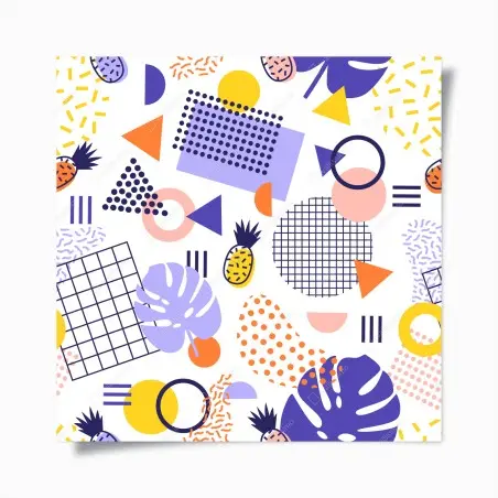 Poster verspieltes tropisches geometrisches muster – Pixers®