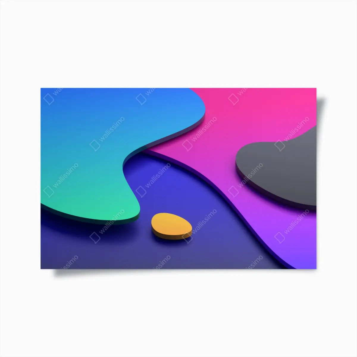Poster lebhafte abstrakte 3d-kurven – Pixers®