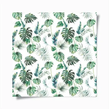 Poster aquarell tropische blätter muster – Pixers®
