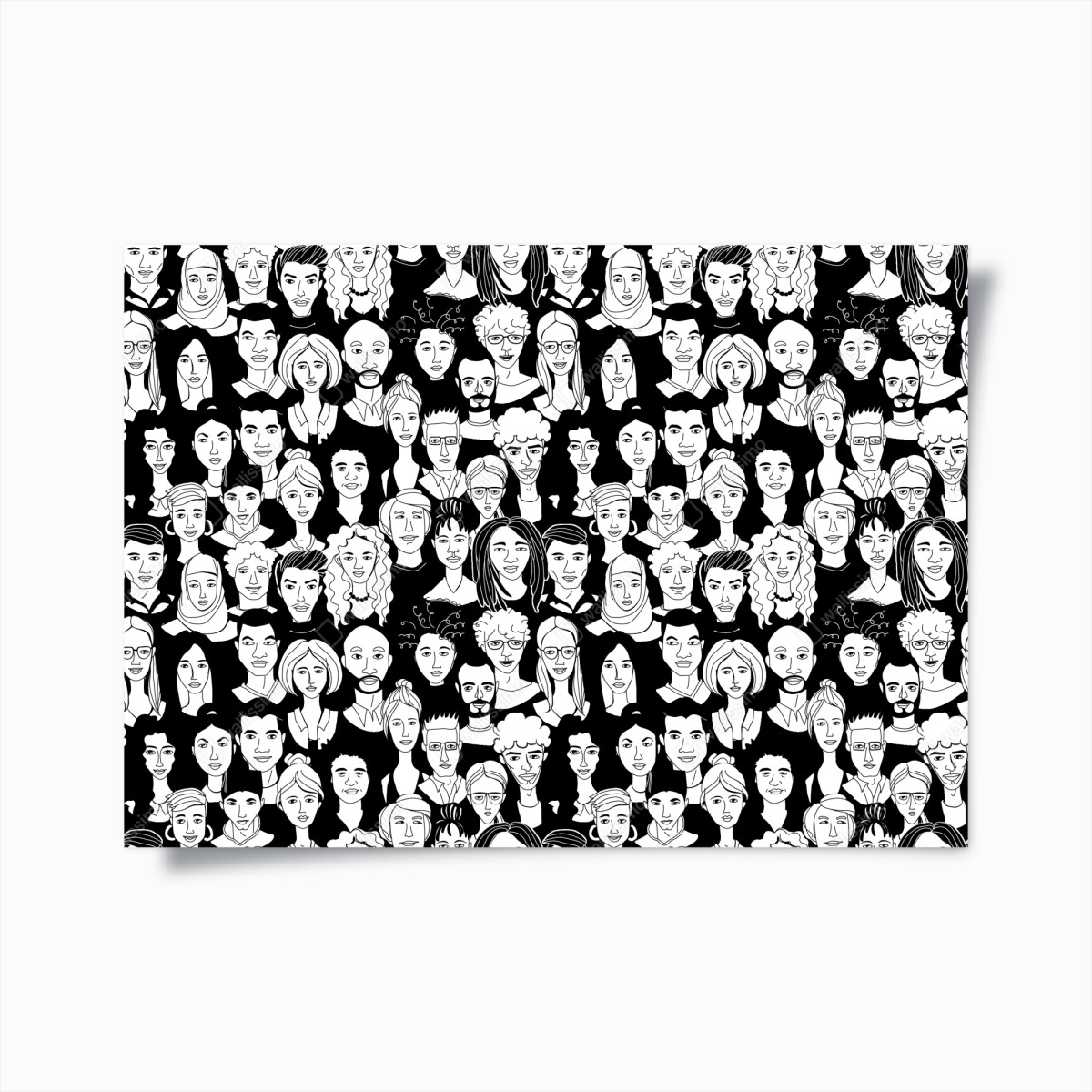 Poster muster mit vielfältigen gesichtern – Pixers®