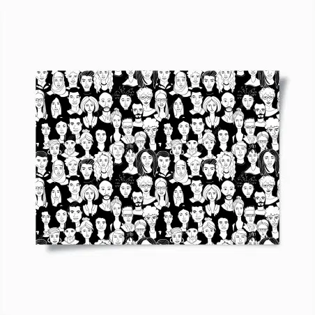 Poster muster mit vielfältigen gesichtern – Pixers®