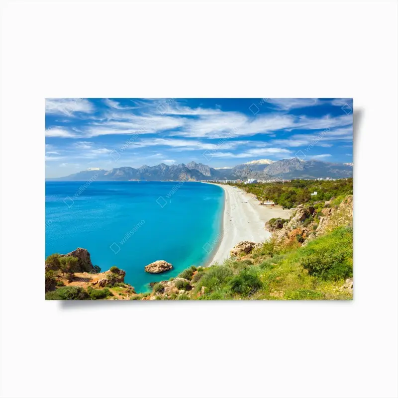 Poster ruhiger strand von Konyaalti, Antalya