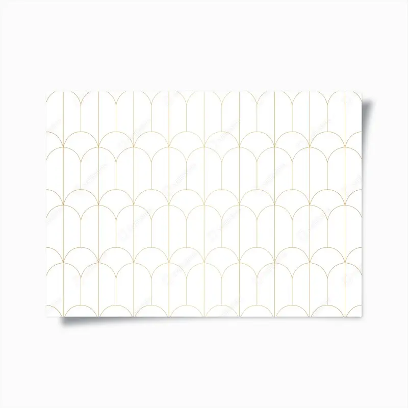 Poster goldenes art deco bogenmuster