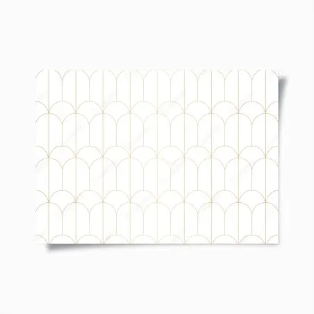 Poster goldenes art deco bogenmuster – Pixers®