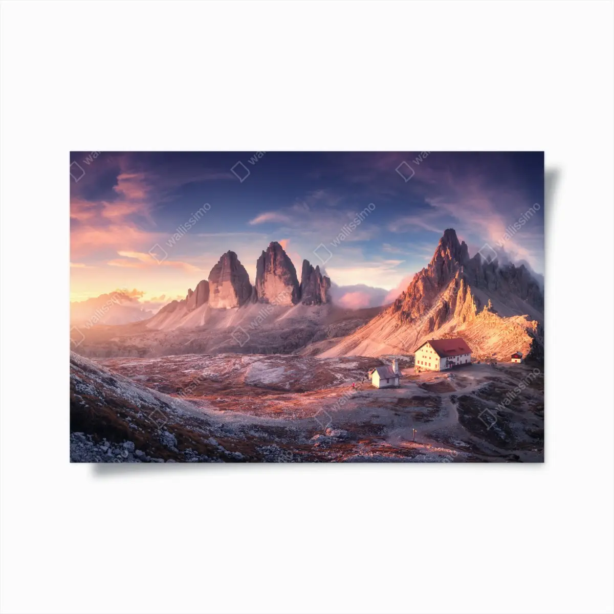 Poster sonnenaufgang über den gipfeln der Dolomiten – Pixers®
