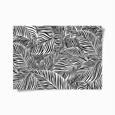 Poster monochromes tropisches blattmuster – Pixers®