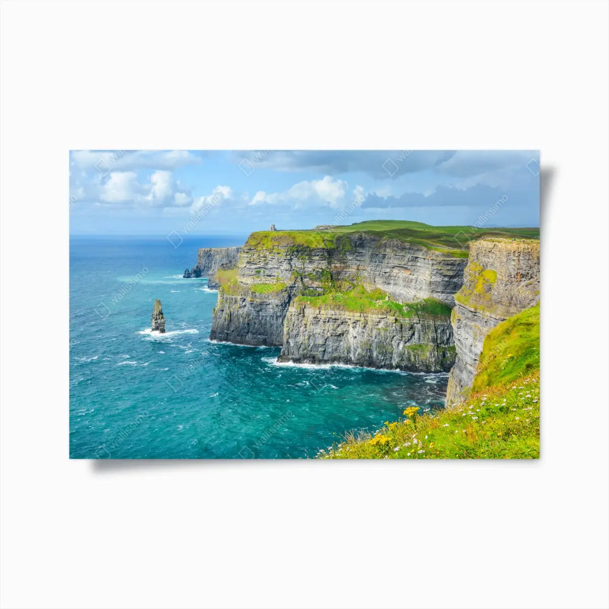 Poster dramatische küstenklippen mit meerblick – Pixers®