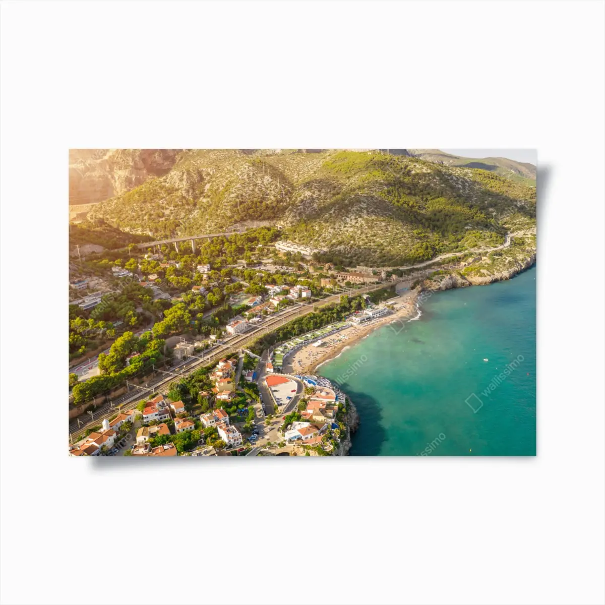 Poster türkise küstenlandschaft aus der vogelperspektive – Pixers®