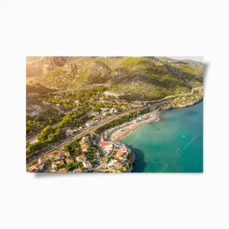 Poster türkise küstenlandschaft aus der vogelperspektive – Pixers®