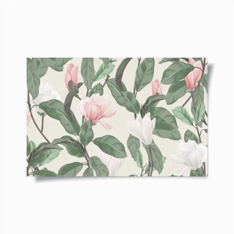 Poster pastell magnolienmuster