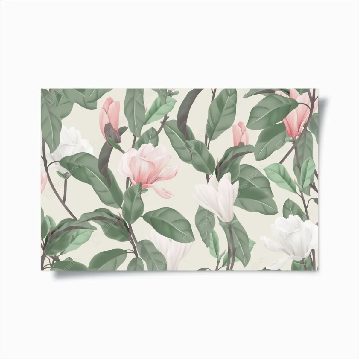 Poster pastell magnolienmuster – Pixers®