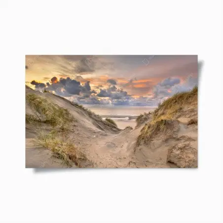 Poster sonnenuntergang über den dünen – Pixers®