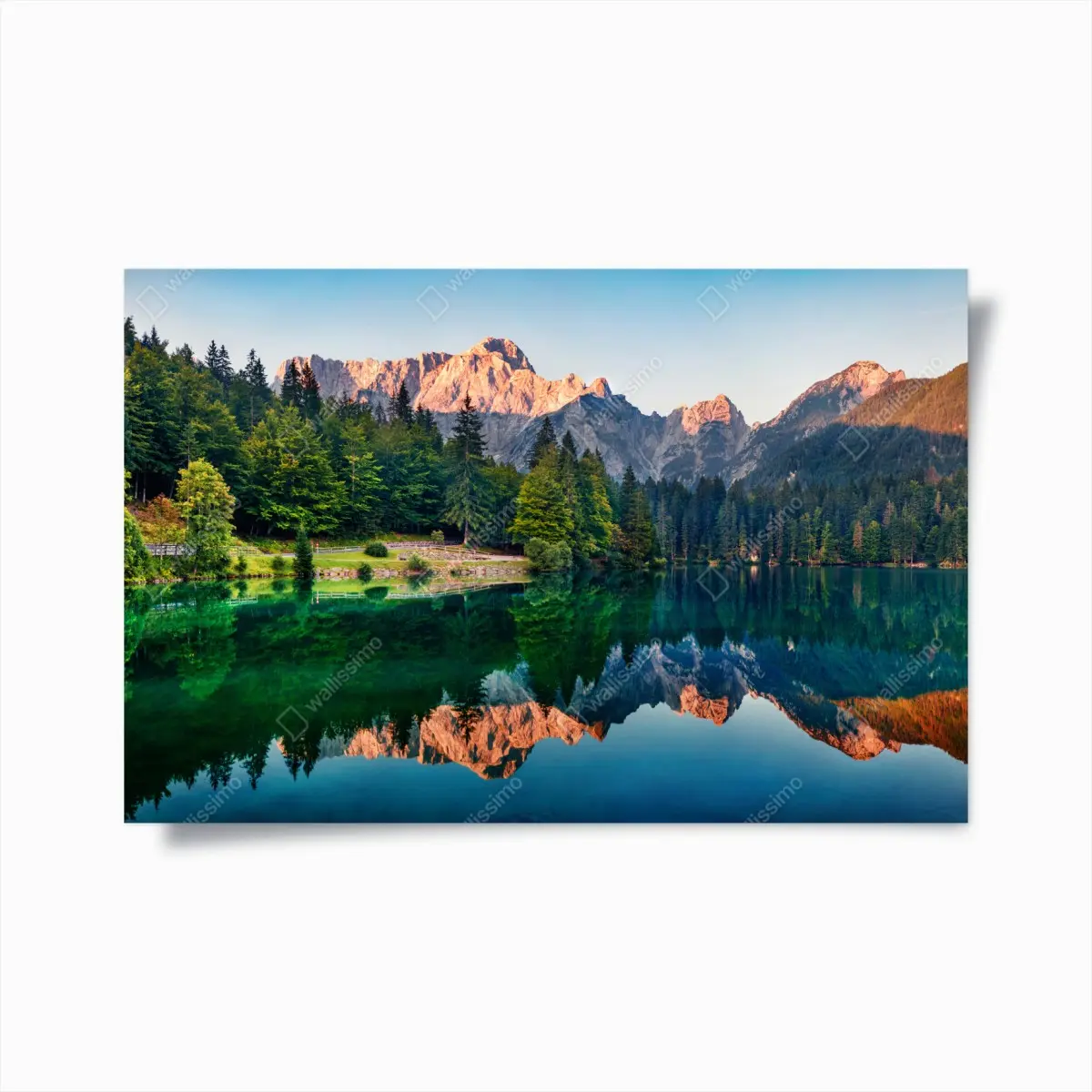 Poster ruhiger morgen am Fusine See, Julische Alpen – Pixers®