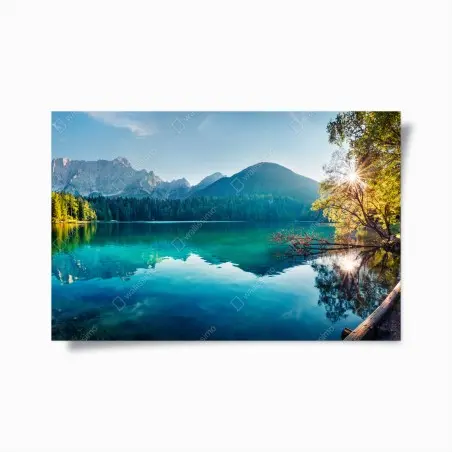 Poster sonniger Fusine see, Julische Alpen – Pixers®