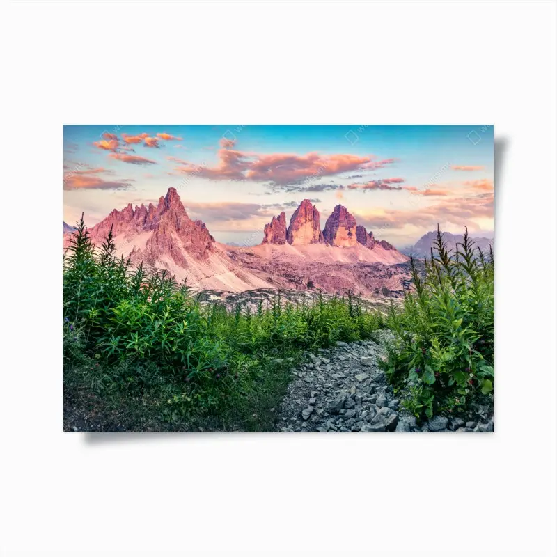 Poster sonnenuntergang bei Tre Cime di Lavaredo