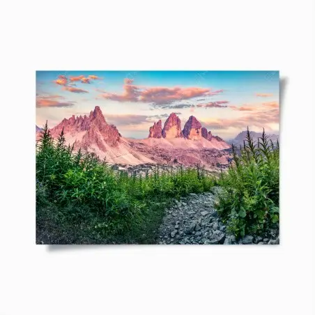 Poster sonnenuntergang bei Tre Cime di Lavaredo – Pixers®
