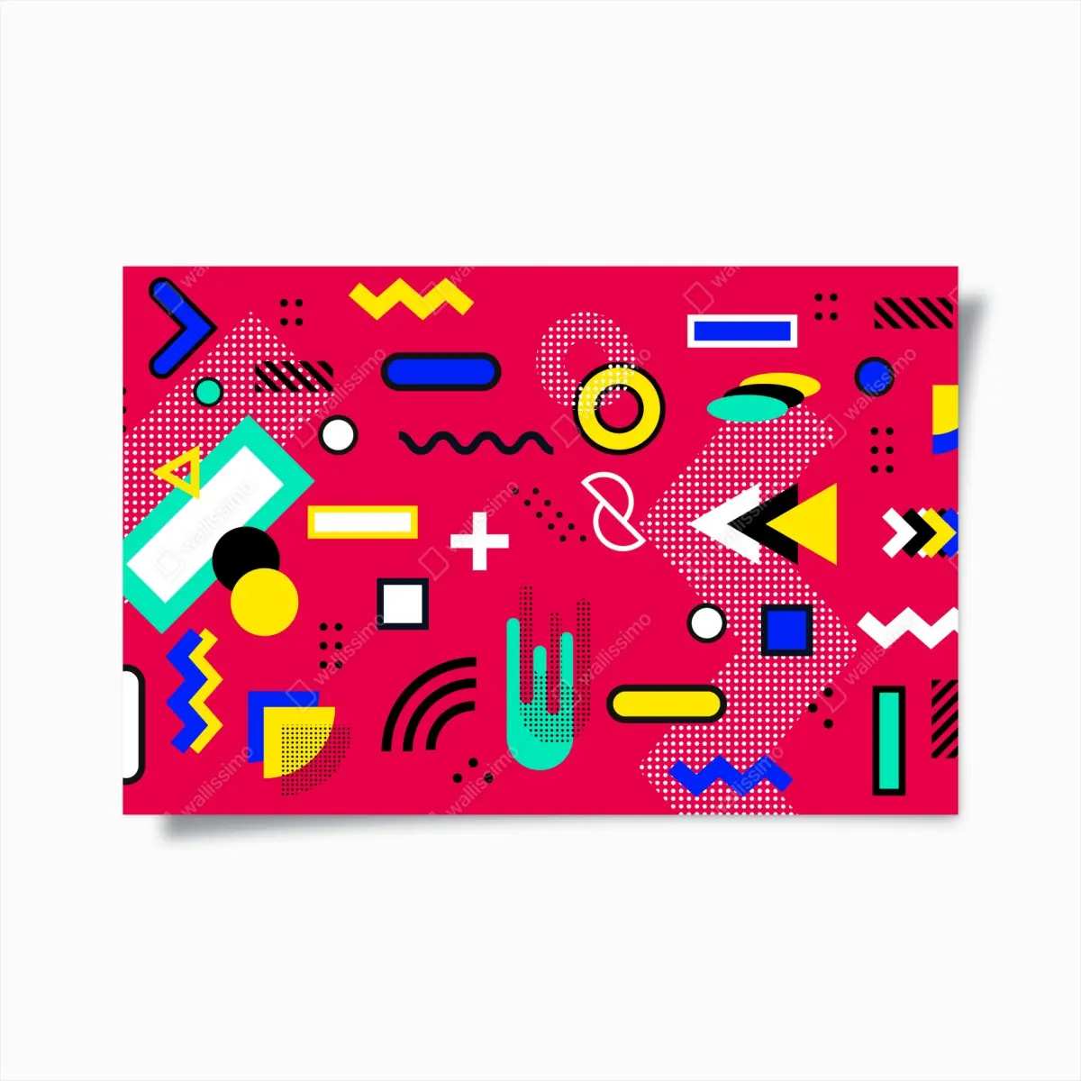 Poster lebhaftes geometrisches pop-muster – Pixers®