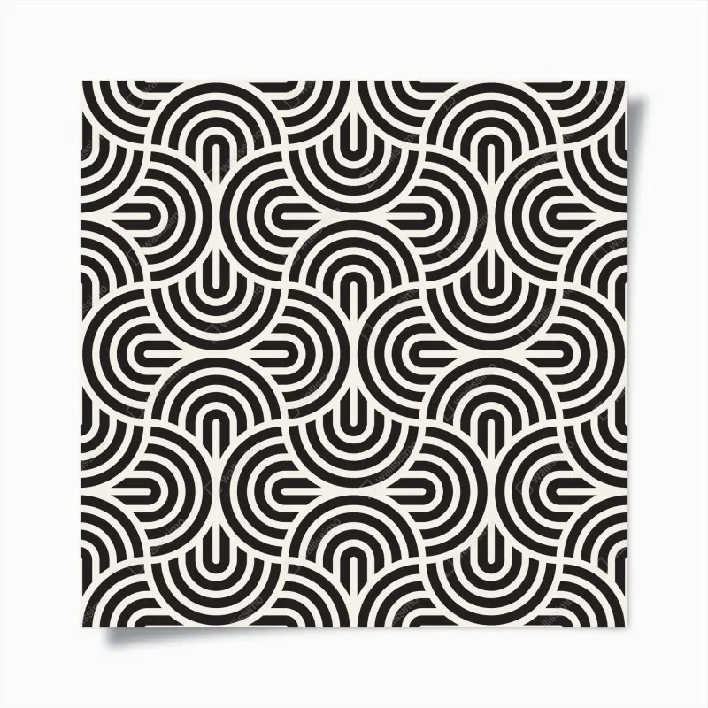 Poster schwarz-weiß geometrisches muster