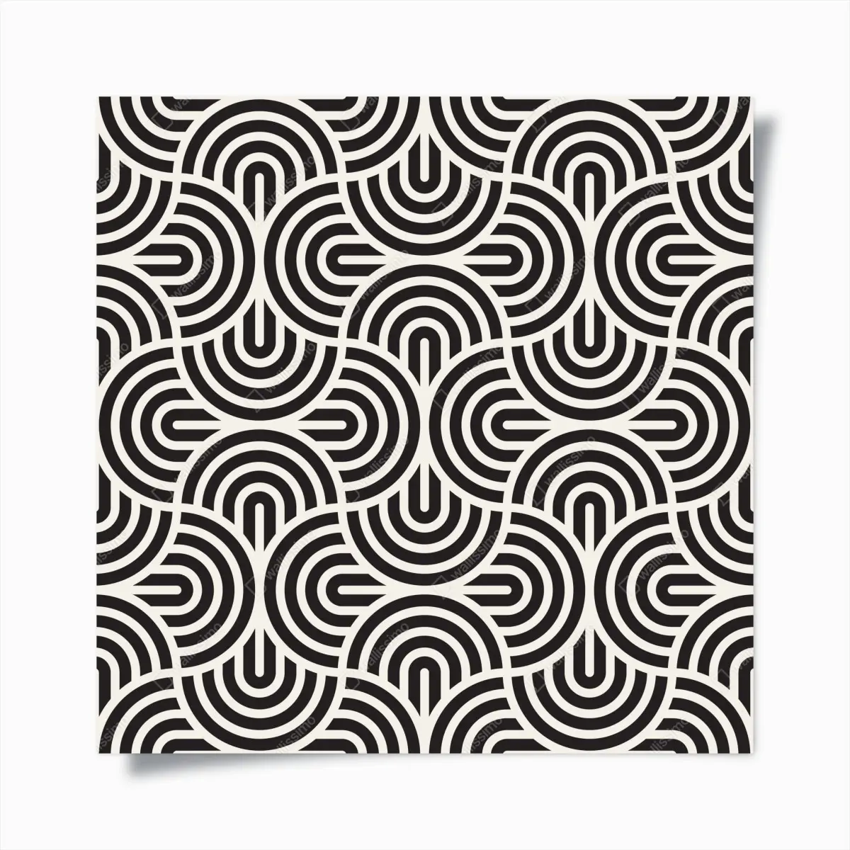 Poster schwarz-weiß geometrisches muster – Pixers®