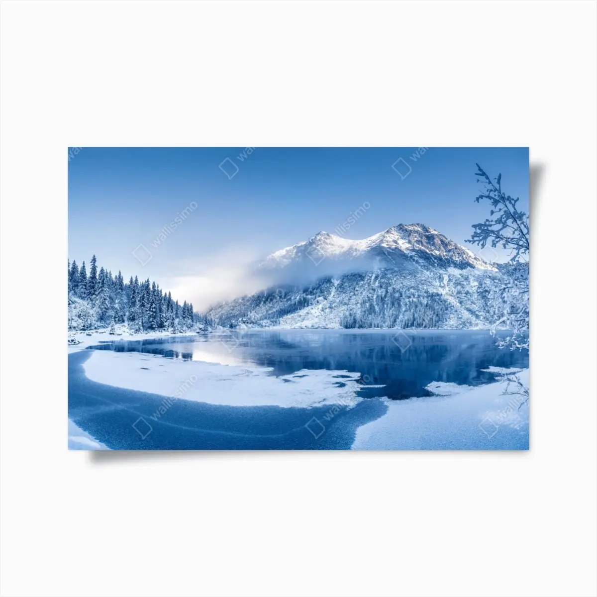 Poster ruhiges winterpanorama der Alpen – Pixers®