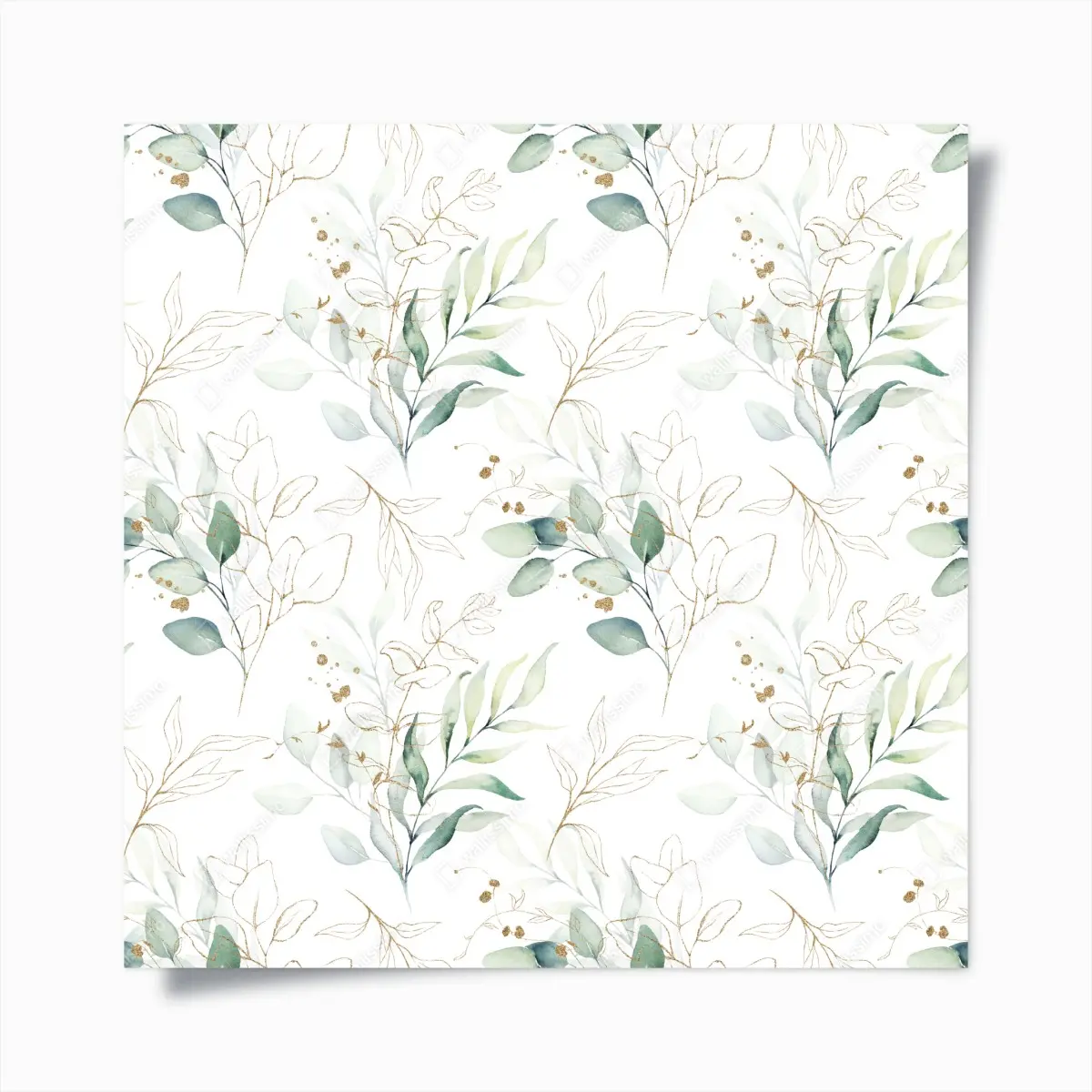 Poster sanftes eukalyptus aquarellmuster – Pixers®