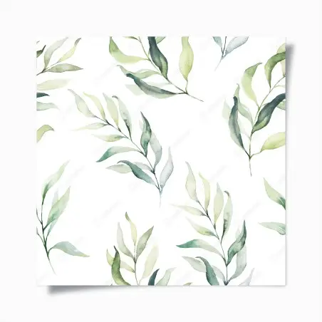 Poster sanftes aquarellmuster mit eukalyptusblättern – Pixers®