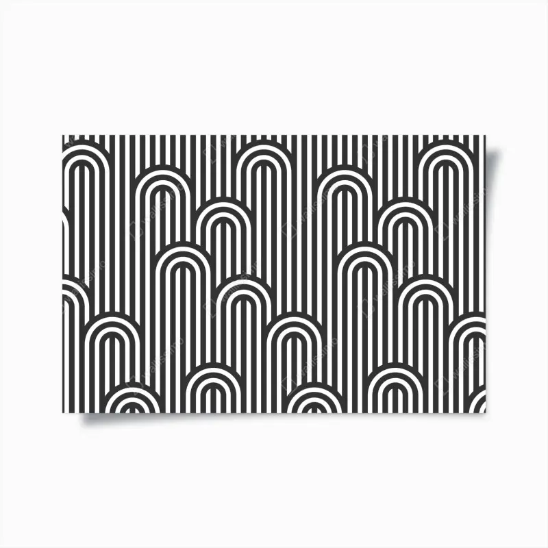 Poster schwarzweißes geometrisches streifenmuster