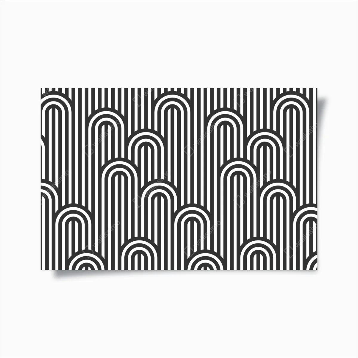 Poster schwarzweißes geometrisches streifenmuster – Pixers®