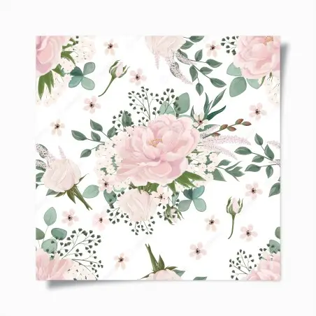 Poster zartes rosa pfingstrosenmuster – Pixers®