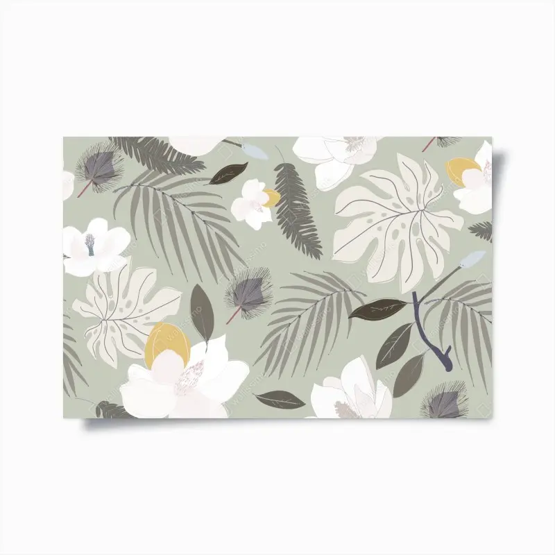 Poster zartes pastell botanikmuster