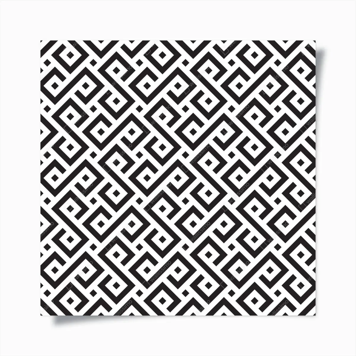 Poster zeitloses schwarz-weiß geometrisches muster – Pixers®