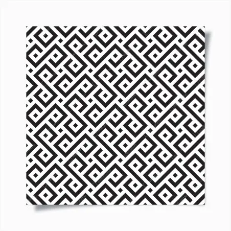 Poster zeitloses schwarz-weiß geometrisches muster – Pixers®